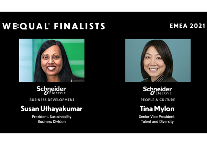 foto noticia WeQual Awards reconoce a dos mujeres directivas de Schneider Electric por su contribución a los negocios.